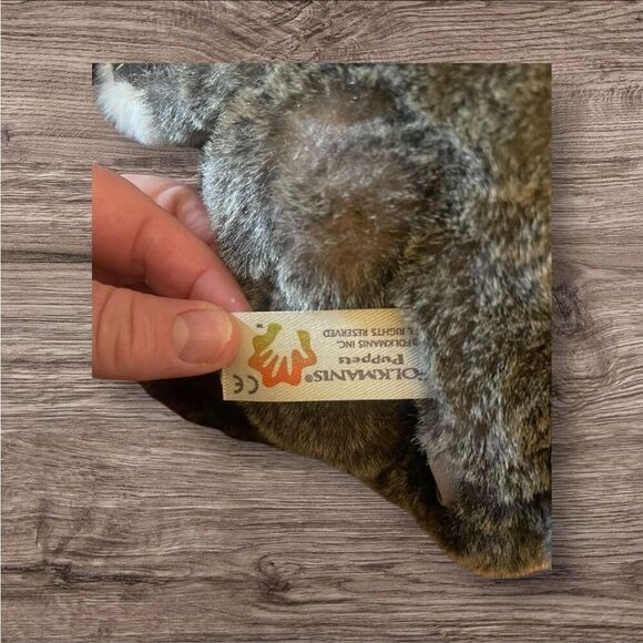 Folkmanis Kids Cream & Coffee Plush Dutch Bunny Rabbit Hand Puppet Size 10" - Picture 2 of 8